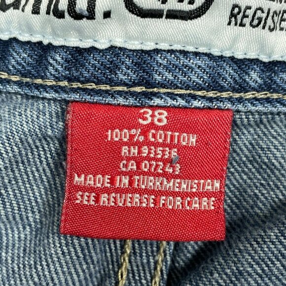 Vntg Ecko Unltd Foundry Fit Carpenter Jeans 38 Mens Blue Denim  *flaw* 6497 - Picture 8 of 12